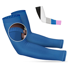 SportsTrail non-slip arm sleeves provide secure grip during outdoor workouts.