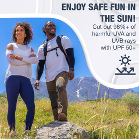 SportsTrail UPF 50+ sleeve shields arms for sun-ready activities.
