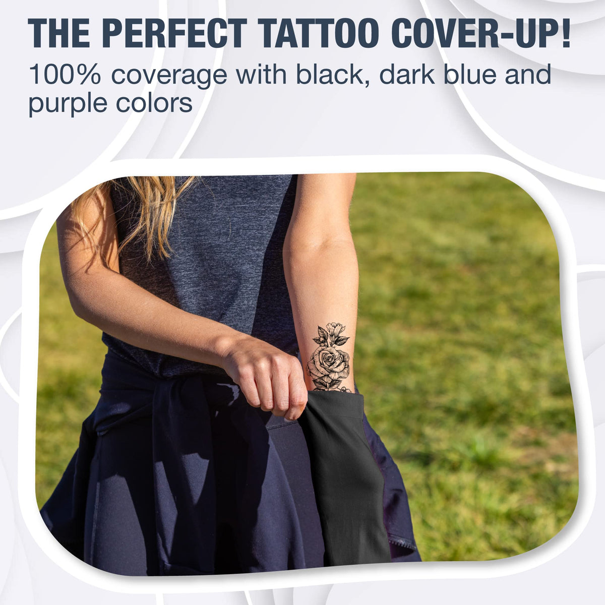 SportsTrail tattoo sleeve in purple offers flexible fit and stylized coverage.