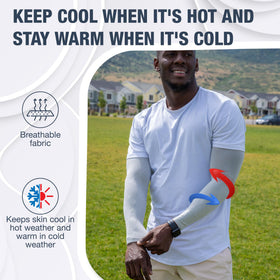 SportsTrail UPF50+ sun protection sleeve blocks strong sunlight.