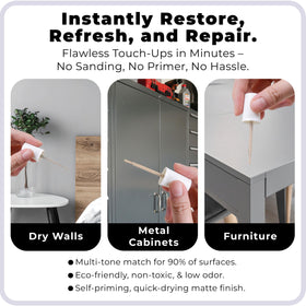 spot touch-up paint gray swatch two shades blend for near-perfect matches