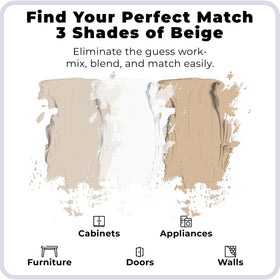 Spot. white matte shade swatch for fast furniture touch-ups.