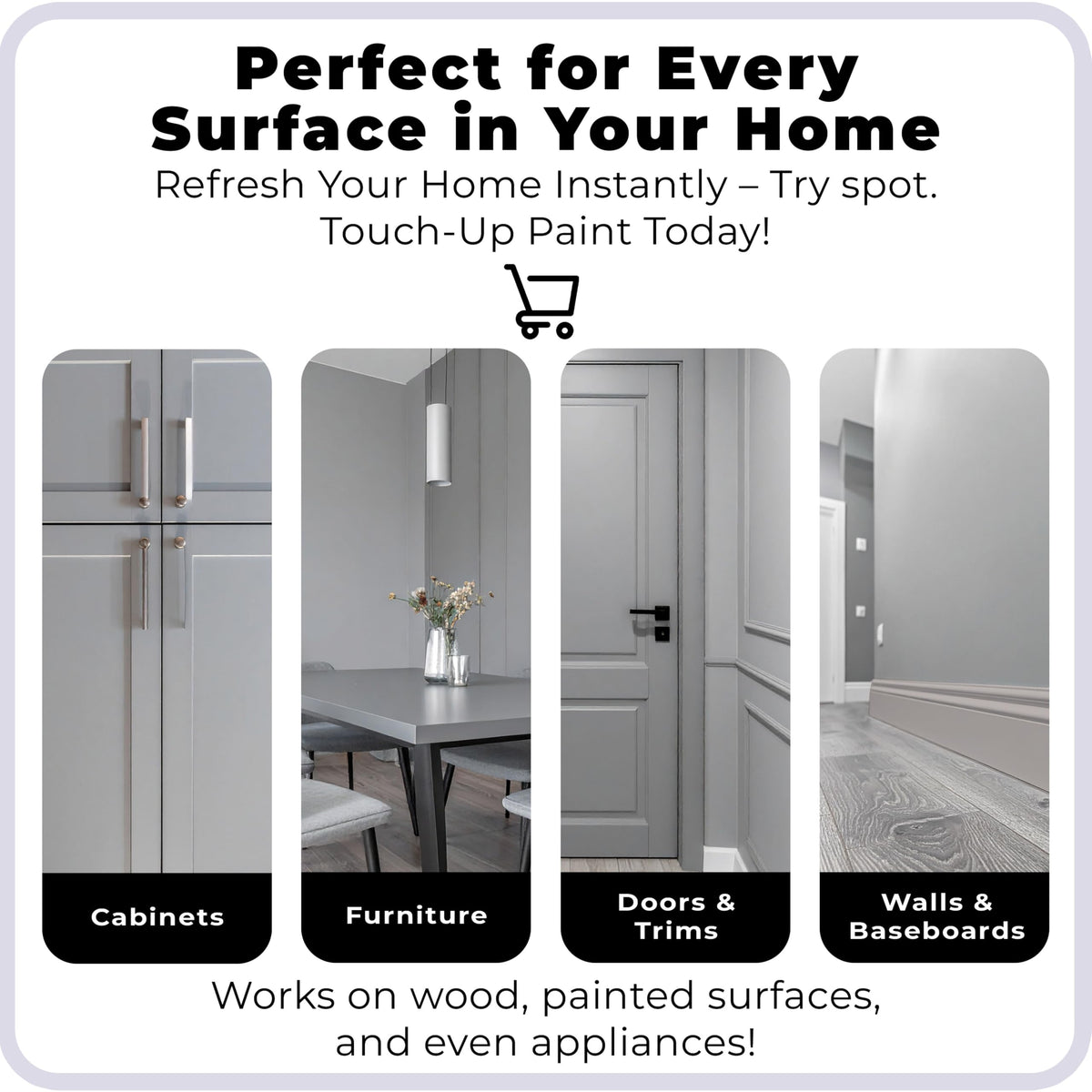 spot touch-up paint ultra-low odor, water-based formula improves indoor air quality