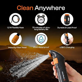 Spray Mate Jumbo black finish emphasizes compact, stealthy design.
