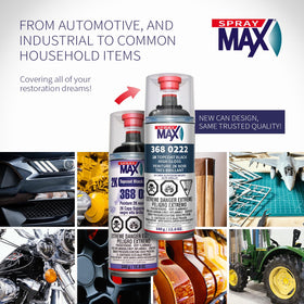SprayMax 2K Topcoat dries quickly, enabling faster handling.