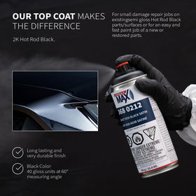 SprayMax deep satin look detail achieving a refined Hot Rod appearance.