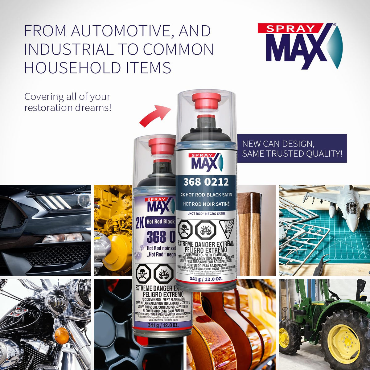 SprayMax professional-grade aerosol can delivering body-shop quality results.