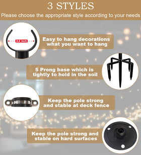 Sprimden pole with rust-proof black powder coat for durable outdoor use.