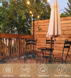 Sprimden light pole ideal for weddings and parties with versatile decor options.