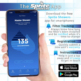 Sprite SL2-BN filter reduces chlorine and odors for a cleaner shower.