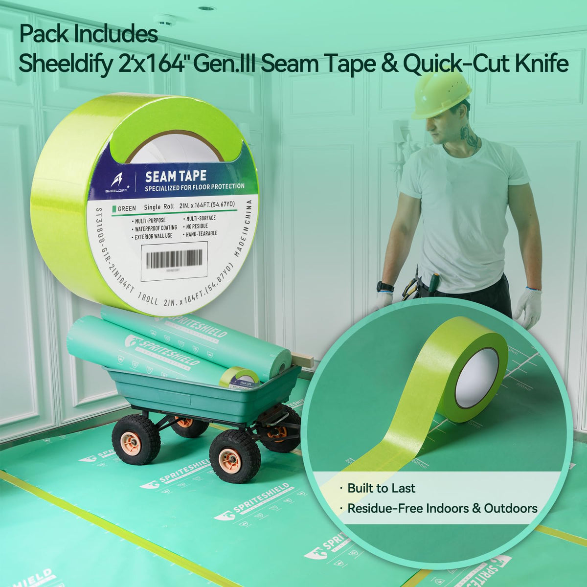 Spriteshield anti-slip protection film demonstrating safer work surfaces