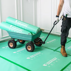 Spriteshield hardwood floor protection setup preserving wood during work