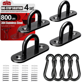 Sprookber stainless steel pad eye snap hook for durable hanging connections.