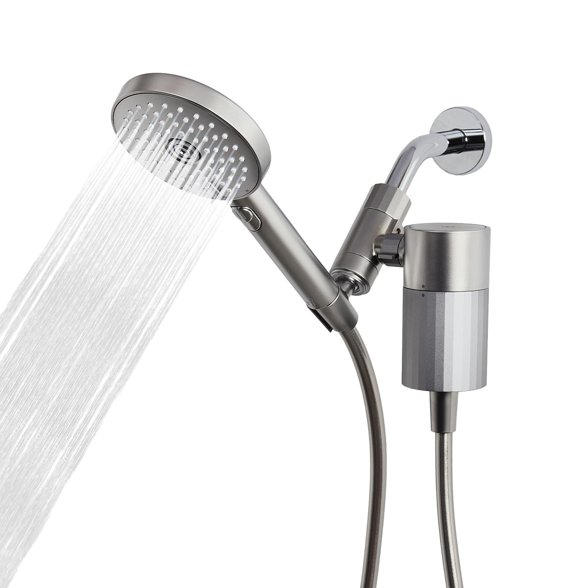 Sproos handheld showerhead filtration system for softer skin and cleaner water