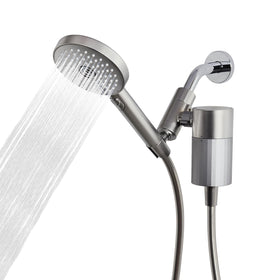 Sproos handheld showerhead filtration system for softer skin and cleaner water