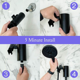Sproos pause button helps conserve water while shampooing