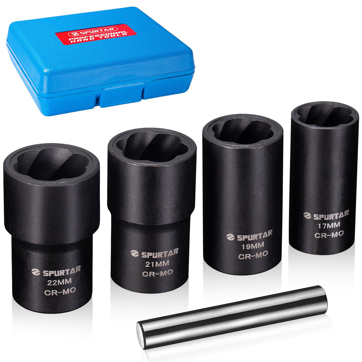 Spurtar 5-pcs lug nut removal tool set for tough wheel repairs.