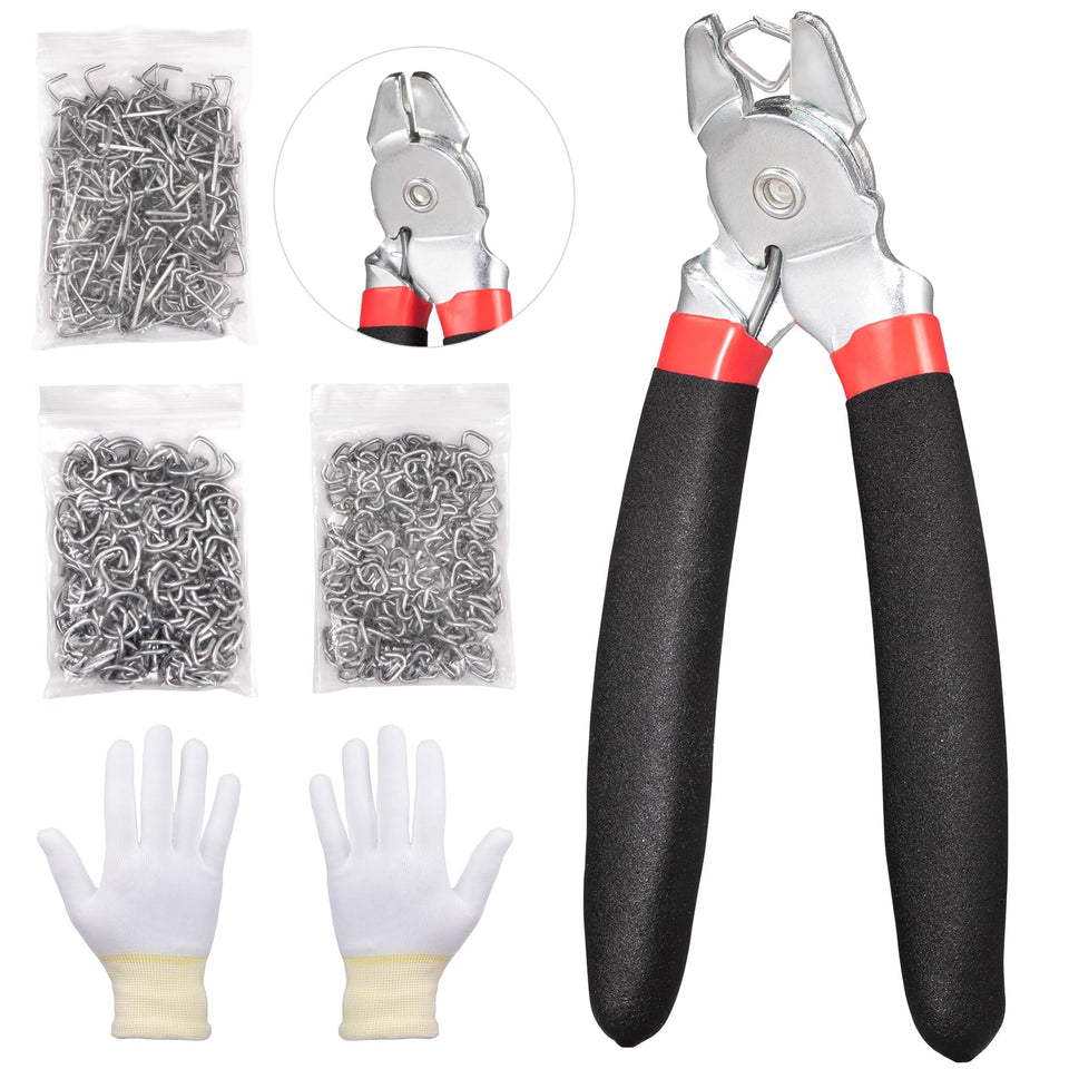 Spurtar angled hog ring plier with ergonomic grip for upholstery.