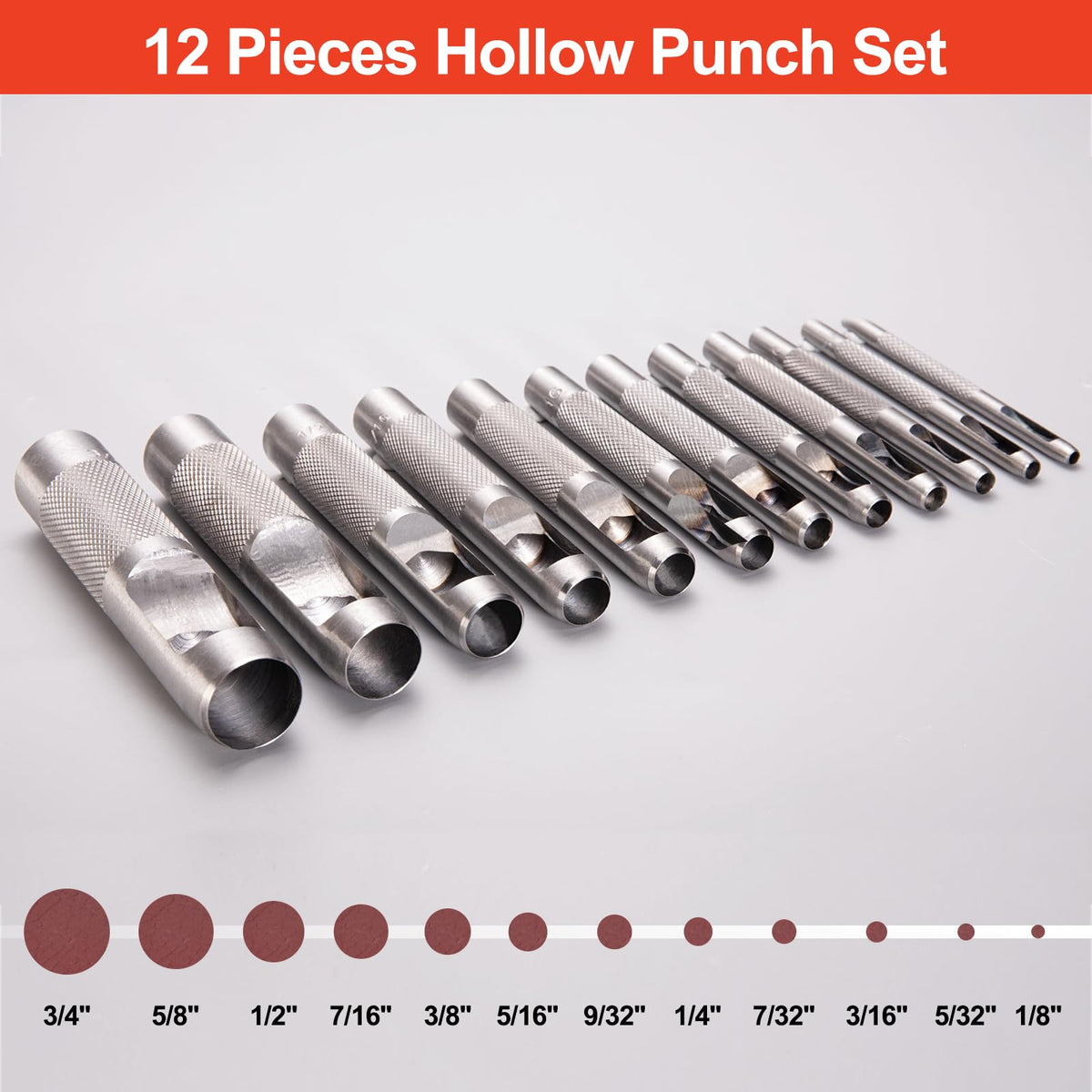Spurtar compact DIY hollow punch kit for on-the-go projects