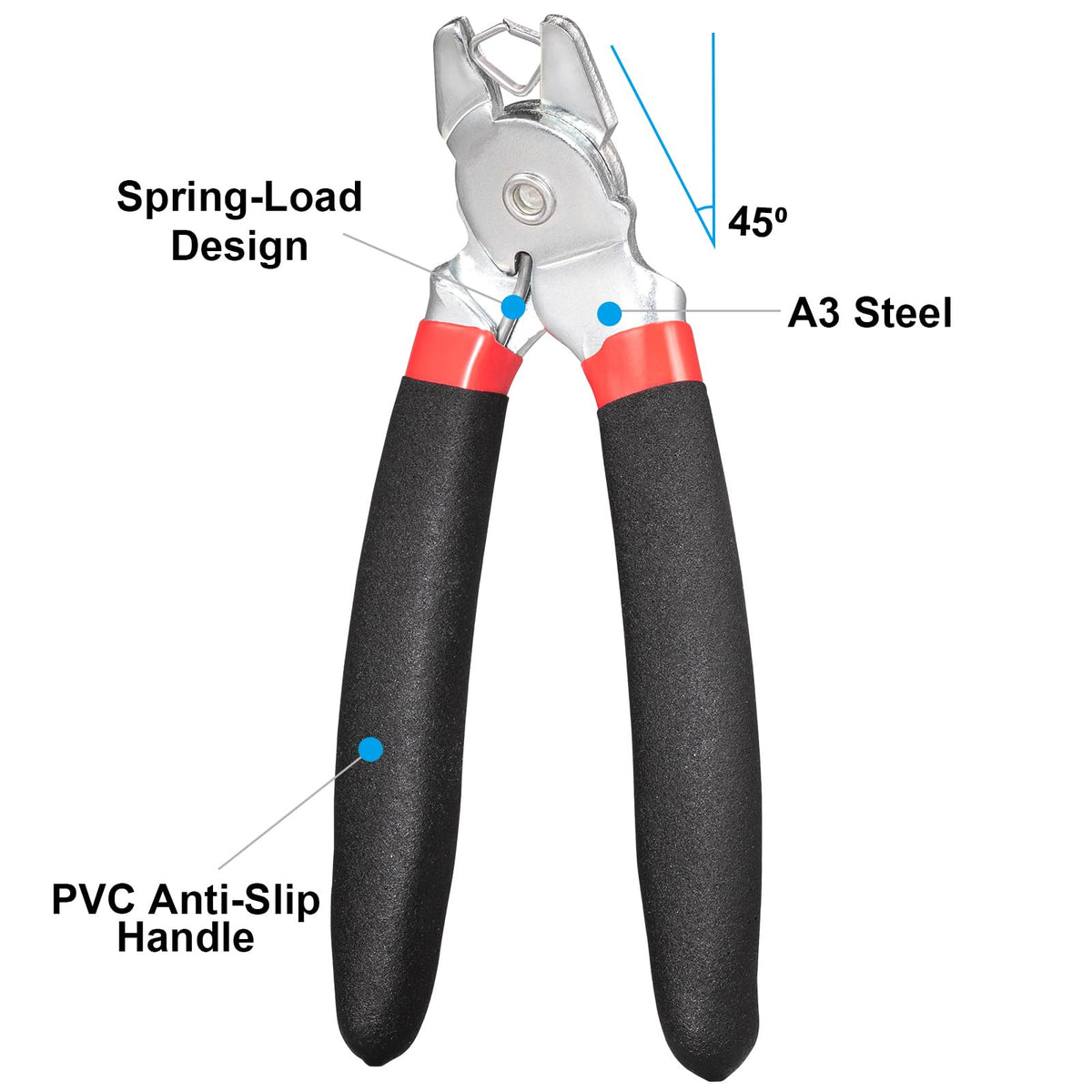Spurtar included glove protects hands during fastening.