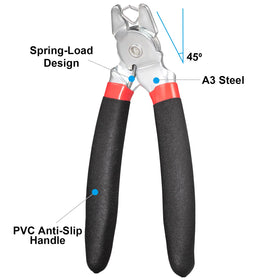 Spurtar included glove protects hands during fastening.