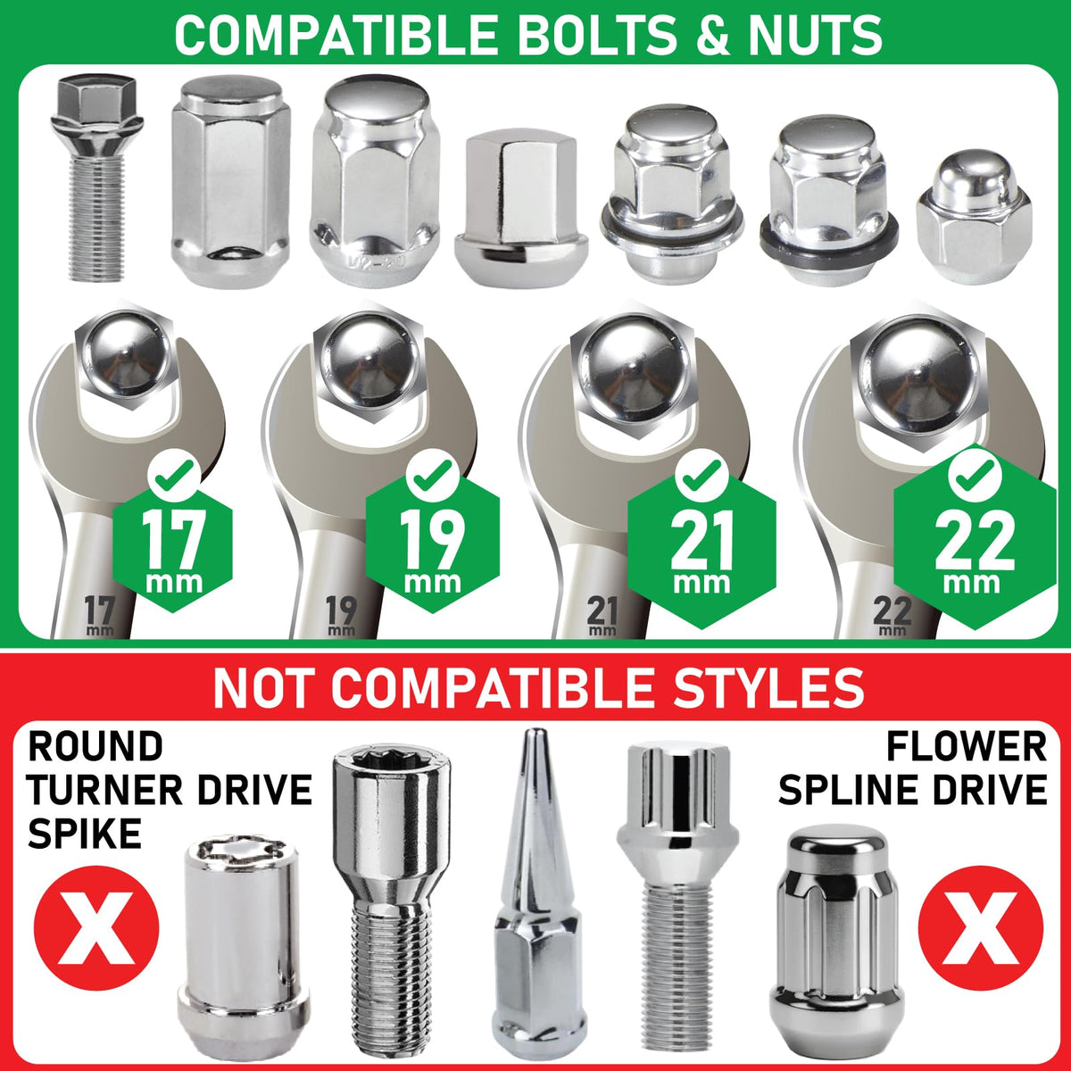 Spurtar half-inch drive lug nut extractor attachment for stubborn fasteners.