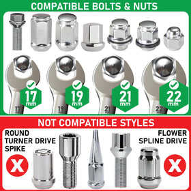 Spurtar half-inch drive lug nut extractor attachment for stubborn fasteners.