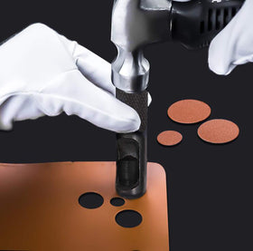 Spurtar hollow punch tool with knurled grip for secure handling