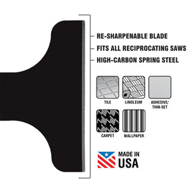 Spyder Scraper 6-Inch blade handles paint and wallpaper removal efficiently.