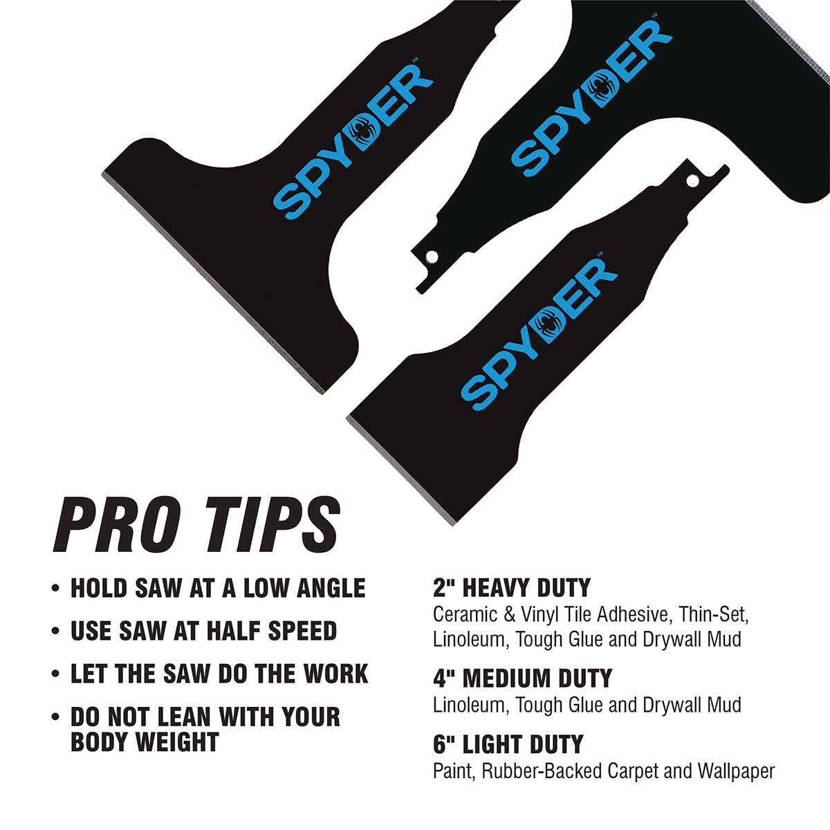 Spyder Scraper attachment pack for versatile resurfacing and cleaning projects.