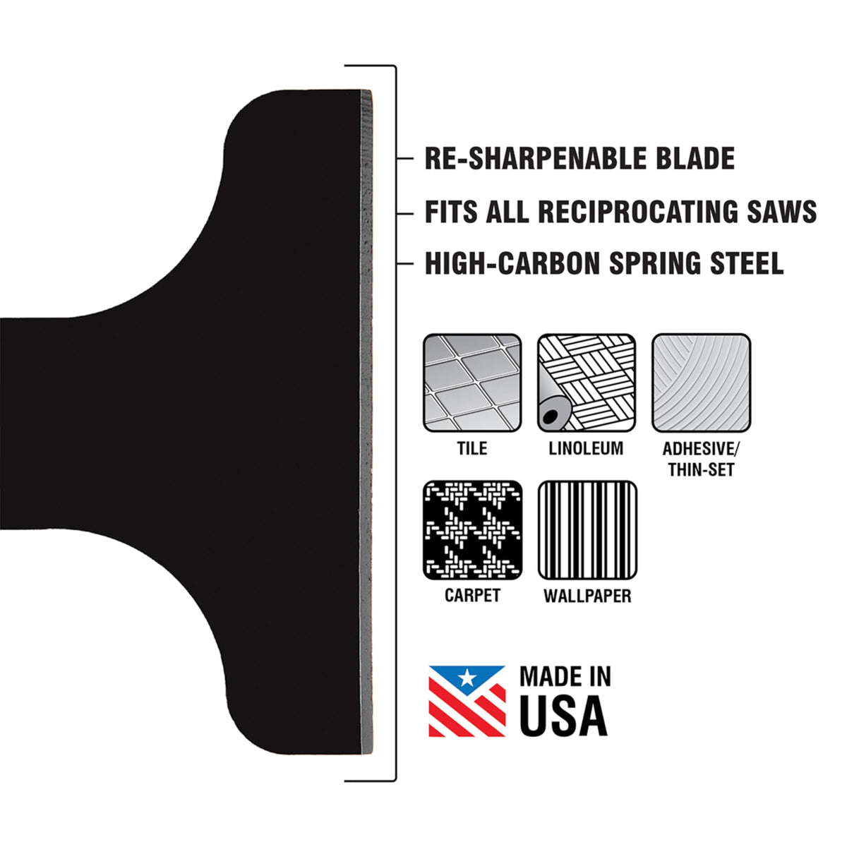 Spyder scraper blade set, six-inch blade, tackles mastics smoothly.