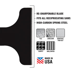 Spyder scraper blade set, six-inch blade, tackles mastics smoothly.