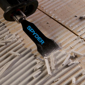 Spyder re-sharpenable blade extends tool life between replacements.