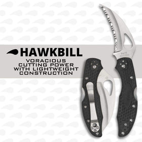 Spyderco Byrd FRN handle with Bi-Directional Texture for secure grip