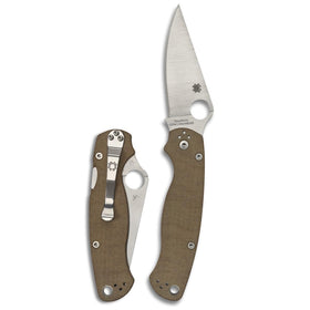 Spyderco Para Military 2 blade in Cru-Wear steel designed for tough cuts.