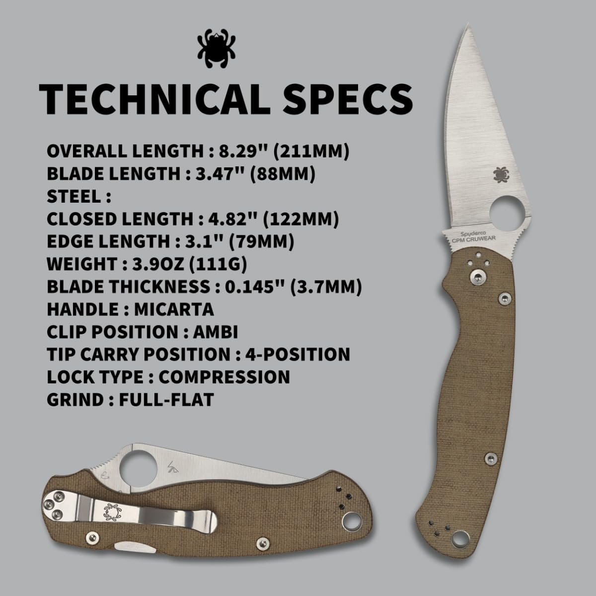 Spyderco Para Military 2 in daily EDC use for camping and hunting tasks.