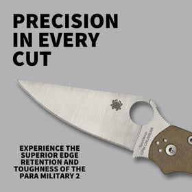 Spyderco Para Military 2 Micarta handle close-up showing grip comfort.