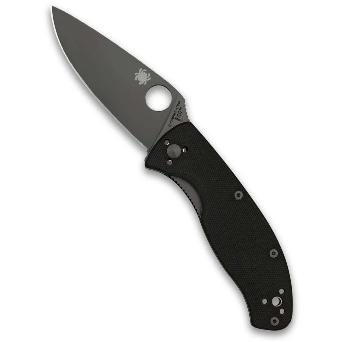 Spyderco Tenacious blade open view shows sturdy locking mechanism and confident grip.