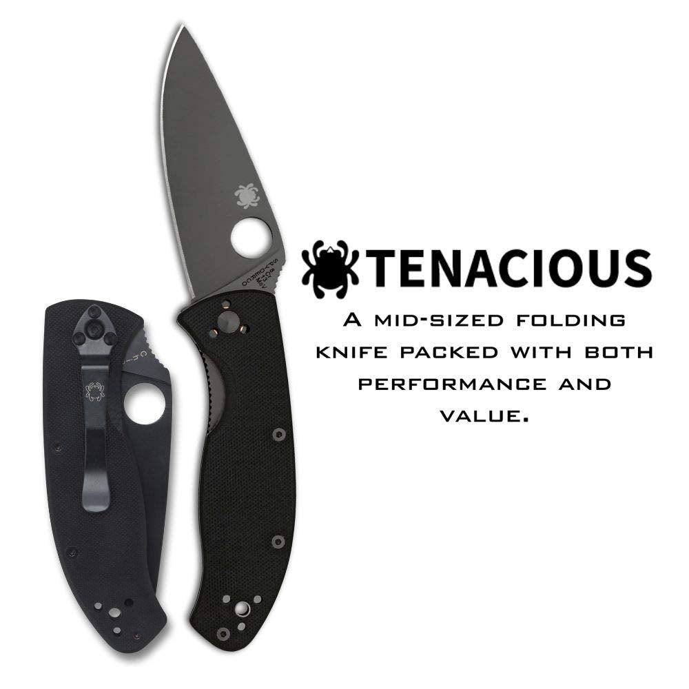 Spyderco Tenacious plainedge blade ready for everyday slicing tasks.
