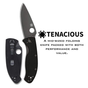 Spyderco Tenacious plainedge blade ready for everyday slicing tasks.