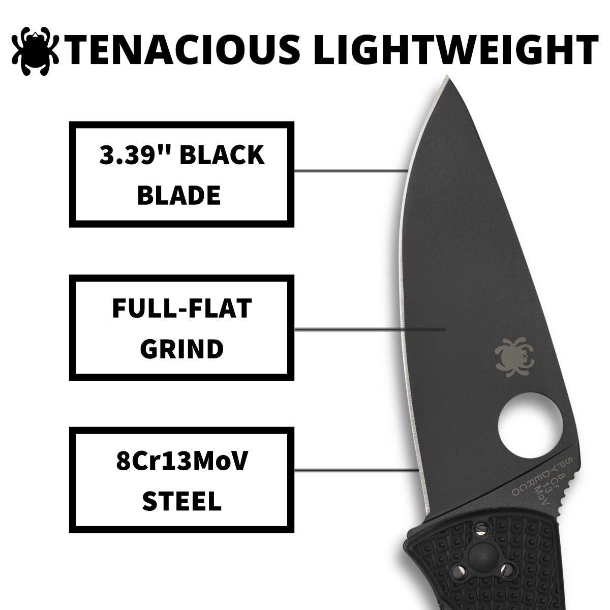 Spyderco Tenacious full length view showing compact EDC profile