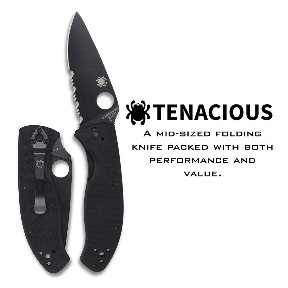 Spyderco Tenacious G-10 handle texture for secure, non-slip grip