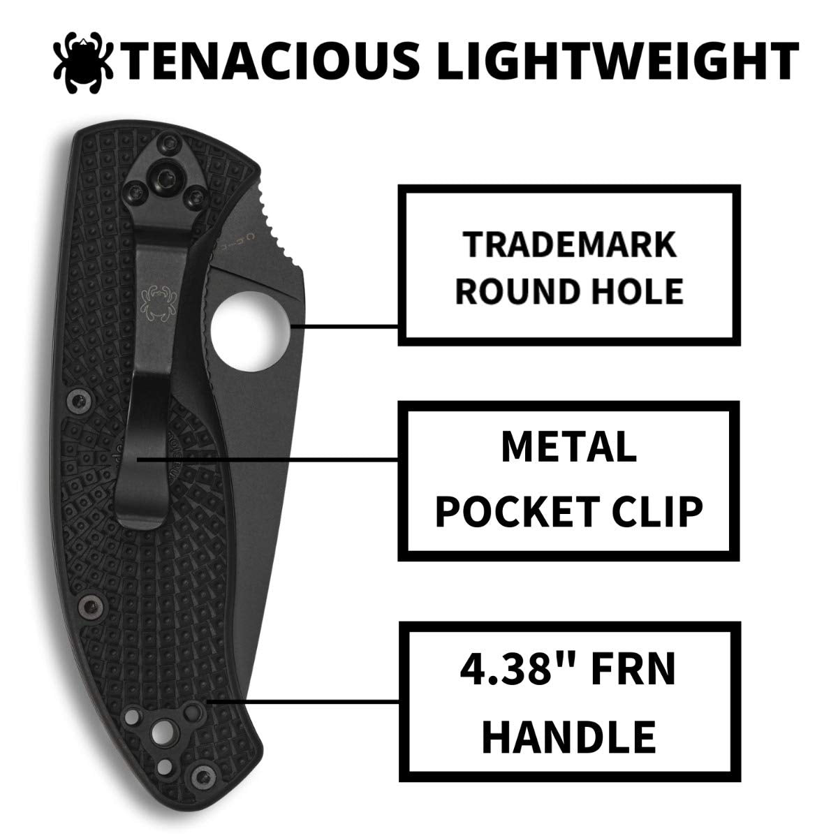 Spyderco Tenacious knife closed, compact everyday carry