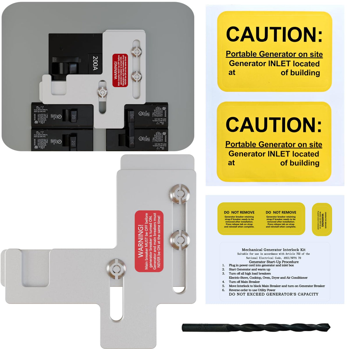 SPZOCE generator interlock kit compatible with Siemens/Murray panels for safe power routing