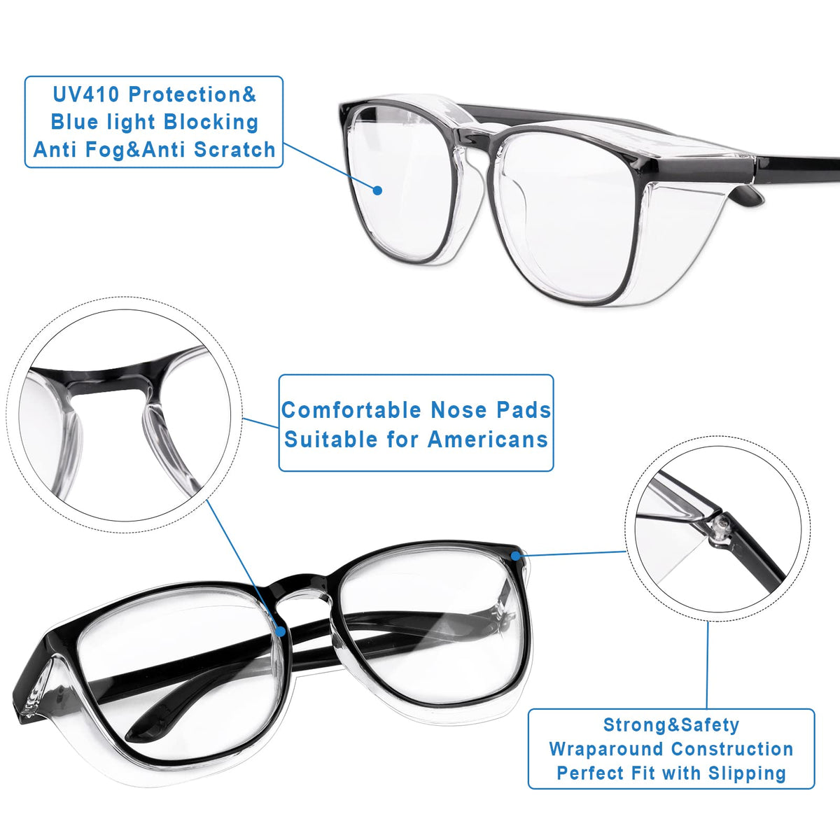 SQIMZAR protective eyewear for women nurses in clinical settings