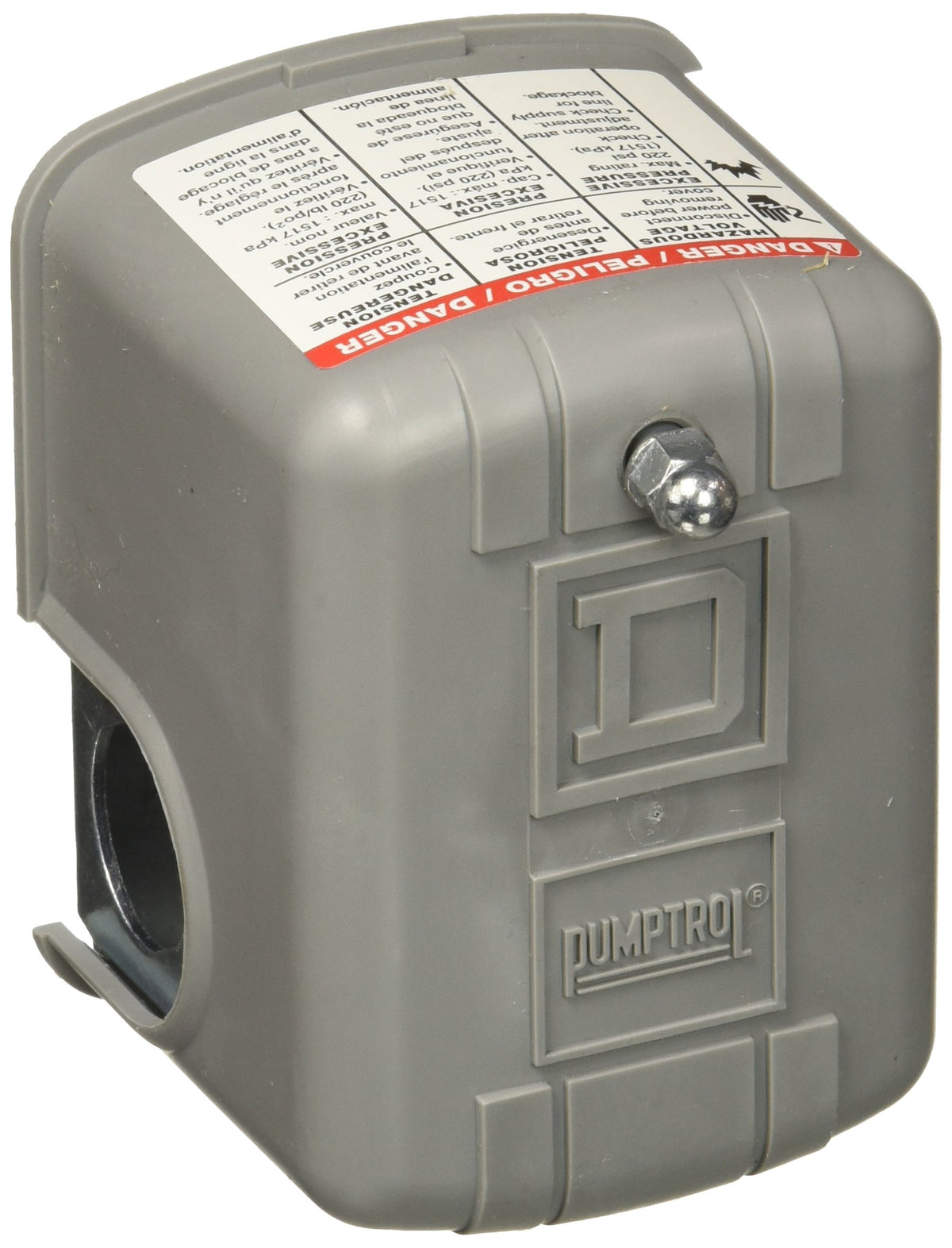 Square D 9013 FSG2 Pumptrol switch front view for reliable water pressure control