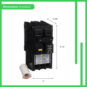 Square D HOM230GFIC labels and terminals for versatile copper or aluminum wiring.