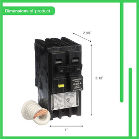 Square D HOM240GFIC wiring terminals emphasize clamp-friendly 12-4 AWG connections.