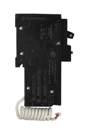 Square D Homeline 20A breaker label showing specifications and UL listing