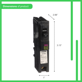 Square D Homeline breaker labeling and specs view for quick reference during setup.